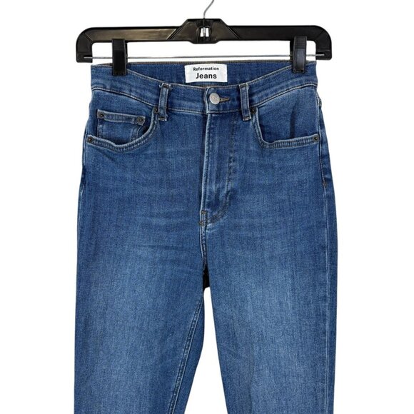 Reformation High & Skinny Jeans Destin Wash Women's Waist Size 26 - Picture 3 of 8